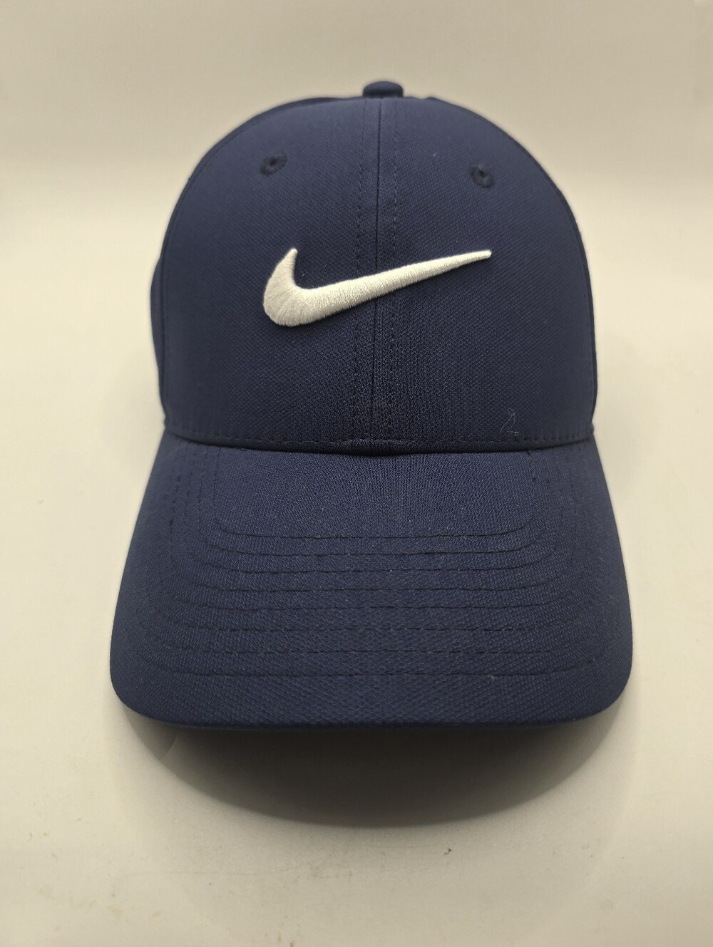 Nike Navy Blue Cap with White Swoosh Size Sm/Med UNISEX